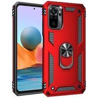 θωρακισμένη θήκη για Xiaomi Redmi Note 10 / 10S, Nox Case Ring, κόκκινη