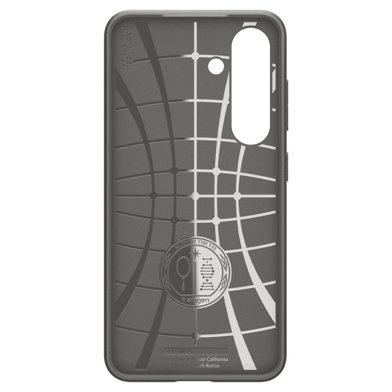 θήκη Spigen για Samsung Galaxy S25, Liquid Air, μαύρη + μετριασμένο γυαλί 9H
