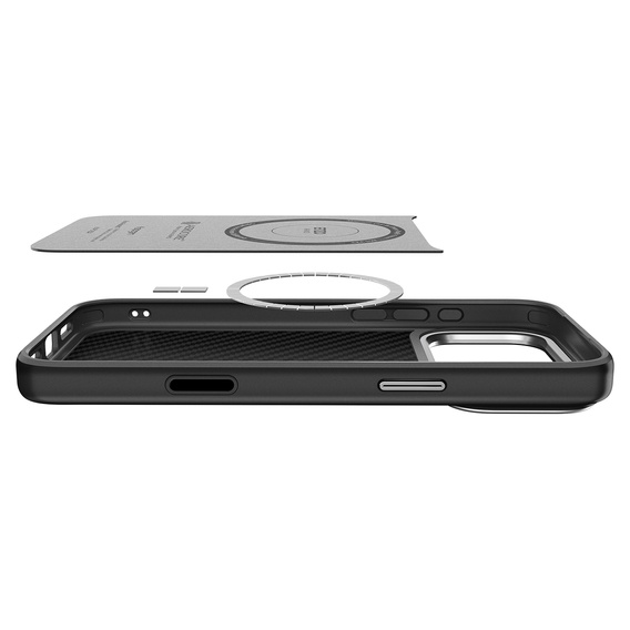 Θήκη Spigen Enzo Aramid MagSafe για iPhone 17 Pro Max, μαύρο/ασημί