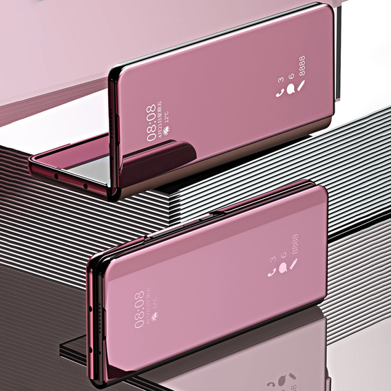 Θήκη για Samsung Galaxy Z Fold3 5G, Clear View, ροζ rose gold