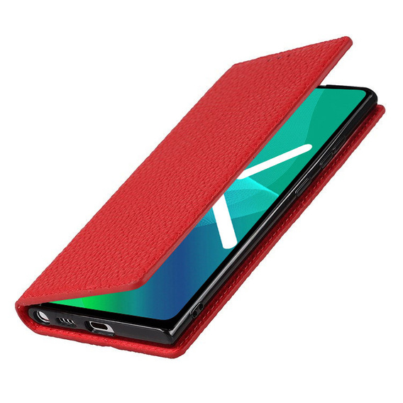 Δερμάτινη θήκη για Samsung Galaxy S22, ERBORD Grain Leather, κόκκινη