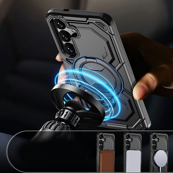 Μαγνητική θήκη με βάση για Samsung Galaxy A57 5G, μαύρη