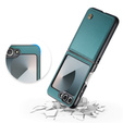 Θήκη για Samsung Galaxy Z Flip7 FE / Z Flip6, CASEME Litchi Leather, πράσινη