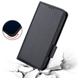 Θήκη με πτερύγιο για Xiaomi Redmi Note 12 5G / POCO X5 5G, Wallet Litchi Magnet, μαύρη