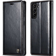 θήκη CASEME για Samsung Galaxy S21, Waxy Textured, μαύρη