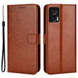 Θήκη με πτερύγιο για Motorola Edge 30 Neo 5G, Crazy Horse Wallet, καφέ
