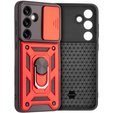 Θήκη για Samsung Galaxy S24 FE, CamShield Slide, κόκκινη