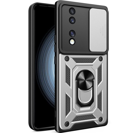 Θήκη για Honor 70 5G, CamShield Slide, ασημένιο