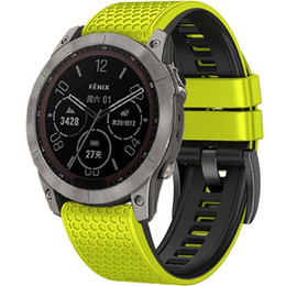Λουράκι σιλικόνης για Garmin Fenix 7 / Forerunner 965 / 955 / 945 / 935, κίτρινη / Μαύρο
