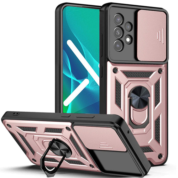 Θήκη για Samsung Galaxy A13 4G, CamShield Slide, ροζ rose gold