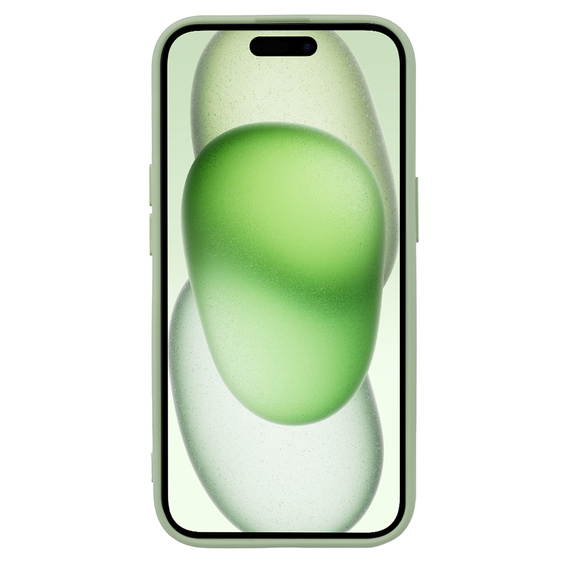 Θήκη για iPhone 15 Plus, Silicone Lite, πράσινη