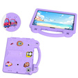 Παιδική θήκη για Samsung Tab A8 X200 / X205, Cute Patterns, με βάση, μωβ