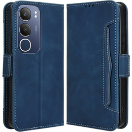 Θήκη με πτερύγιο για Vivo Y19s, Card Slot, σκούρο μπλε