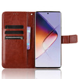 Θήκη με πτερύγιο για Infinix Note 40 Pro Plus, Crazy Horse Wallet, καφέ