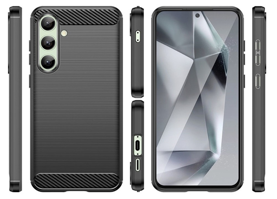 Θήκη για Samsung Galaxy S24 FE, Carbon, μαύρη