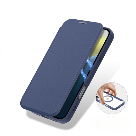 Dux Ducis Θήκη για iPhone 16 Plus, Skin X Pro, MagSafe, σκούρο μπλε
