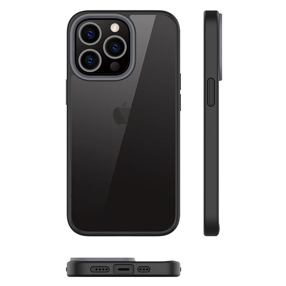 Θήκη για iPhone 13 Pro, ERBORD Hybrid Case, μαύρη