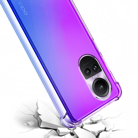 θήκη για το Oppo Reno 10 / 10 Pro, Gradient Dropproof, Μωβ / μπλε
