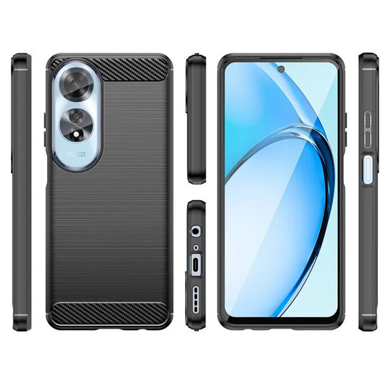 Θήκη για Oppo A60, Carbon, μαύρη