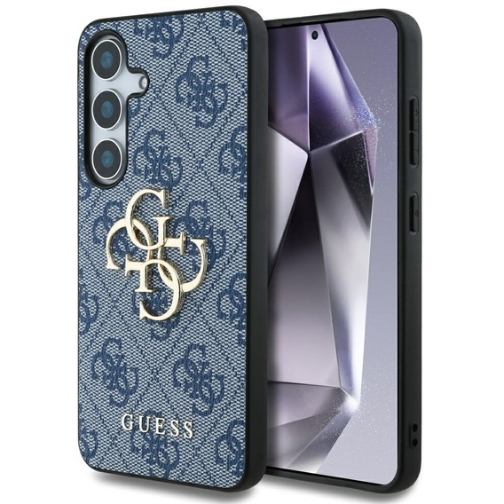 GUESS Θήκη για Samsung Galaxy S25, 4G Big Metal Logo, μπλε