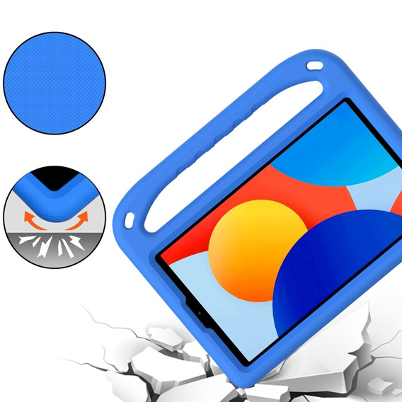 θήκη για παιδιά για Xiaomi Redmi Pad SE 8.7, με λαβή, μπλε