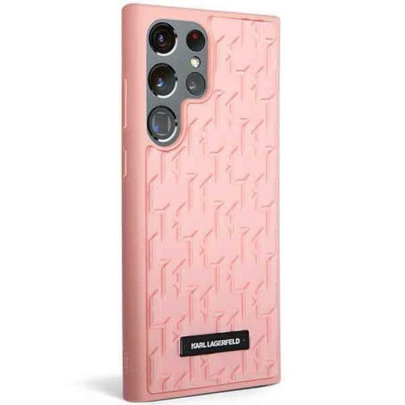 Karl Lagerfeld Θήκη για Samsung Galaxy S23 Ultra, Saffiano Mono Metal, ροζ