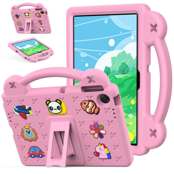 Παιδική θήκη για Lenovo Tab TB311FU, Cute Patterns, με βάση, ροζ