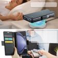 CASEME flip case για Samsung Galaxy Z Fold6 5G, Litchi Wallet, μαύρη
