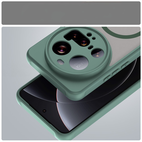 Θήκη για Xiaomi 15 Ultra, για MagSafe, ERBORD Μatt Case, πράσινη