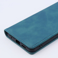 Θήκη για Xiaomi Redmi Note 12 4G, ERBORD Vintage, πορτοφόλι με πτερύγιο, μπλε