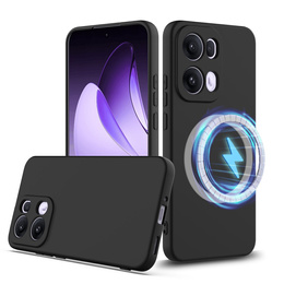 Θήκη για Oppo Reno13 Pro 5G, Silicone MagSafe, μαύρη