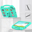 Παιδική θήκη για Samsung Tab A8 X200 / X205, Cute Patterns, με βάση, πράσινη