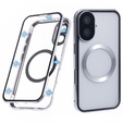 Μαγνητική θήκη MagSafe Dual Glass για iPhone 16, ασημένια