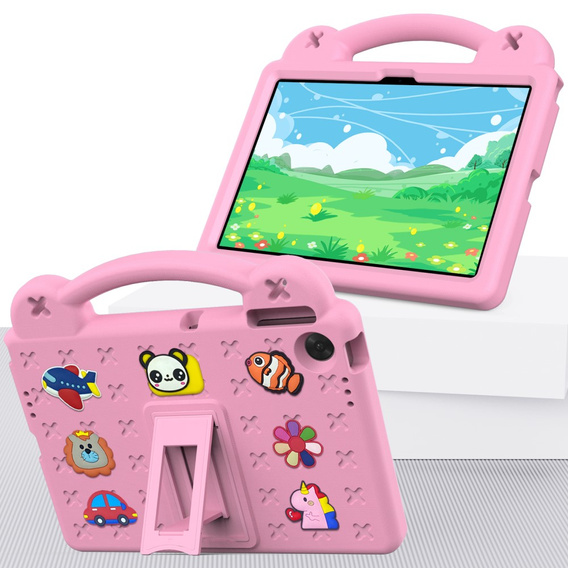 Παιδική θήκη για Lenovo Tab TB311FU, Cute Patterns, με βάση, ροζ
