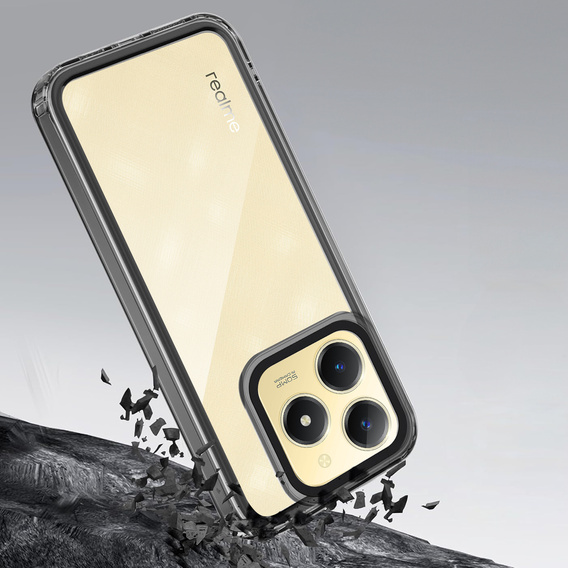 Θήκη για Realme C61, Fusion Hybrid, διαφανής / μαύρη
