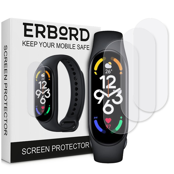 3x Φύλλο υδρογέλης ERBORD για Xiaomi Mi Band 6