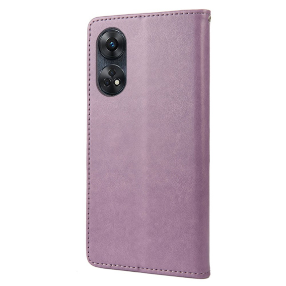 Θήκη με πτερύγιο για Oppo Reno8 T 4G, Mandala Flower, μωβ