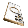 Θήκη για Samsung Galaxy S24 Ultra, Electro MagSafe, χρυσή + Πλήρης κόλλα Κεραμικό γυαλί