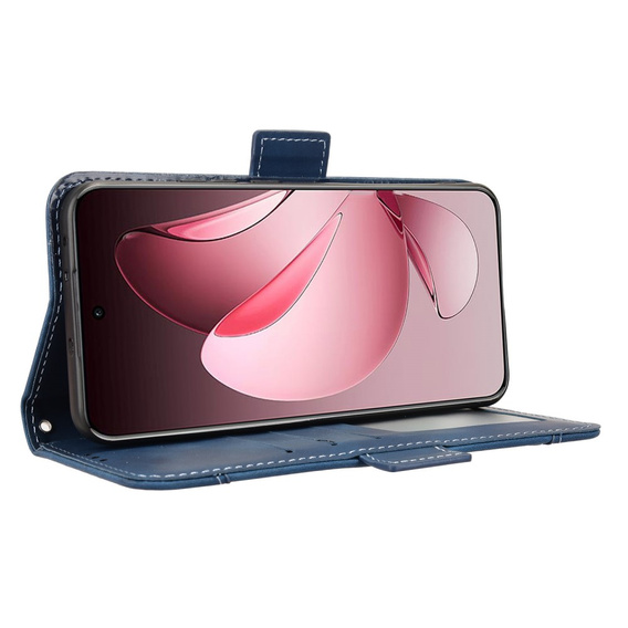 Θήκη με πτερύγιο για Oppo Reno 13 Pro, Card Slot, σκούρο μπλε
