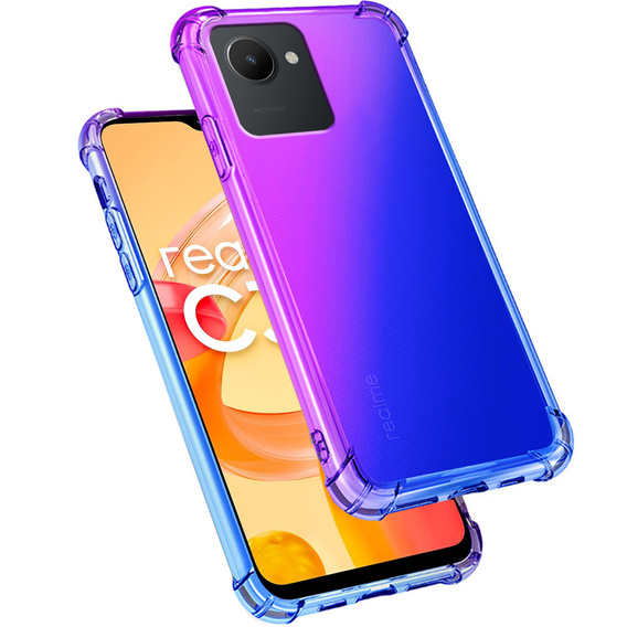 θήκη για το Realme C30 / Narzo 50i Prime, Gradient Dropproof, Μωβ / μπλε