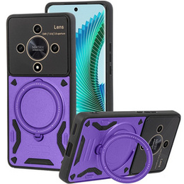 Θωρακισμένη θήκη για Honor Magic 6 Lite 5G, Magnetic Ring, μωβ