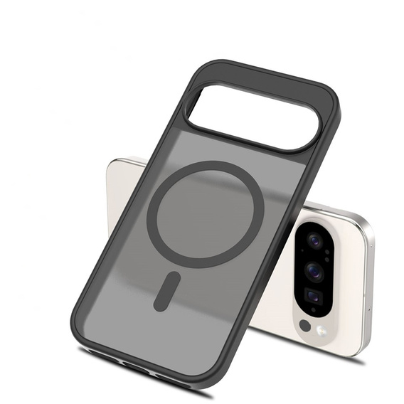Ματ θήκη για Google Pixel 10 / 10 Pro, για MagSafe, ημιδιαφανές μαύρο