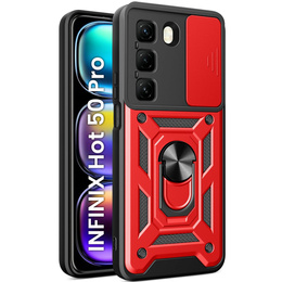Θήκη για Infinix Hot 50 Pro 4G, CamShield Slide, κόκκινη