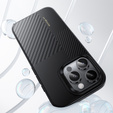 θήκη BENKS Kevlar για iPhone 16 Pro, για MagSafe, Carbon Fiber, μαύρη