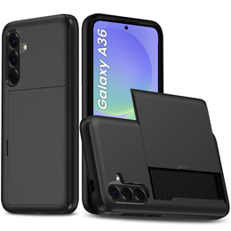 Θήκη για Samsung Galaxy A36 5G, Sliding Card Holder, μαύρη