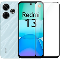 Μετριασμένο γυαλί 3D για Xiaomi Redmi 13, μαύρο πλαίσιο