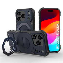 Θήκη για iPhone 17 Pro Max, για MagSafe, θωρακισμένη με βάση, μπλε