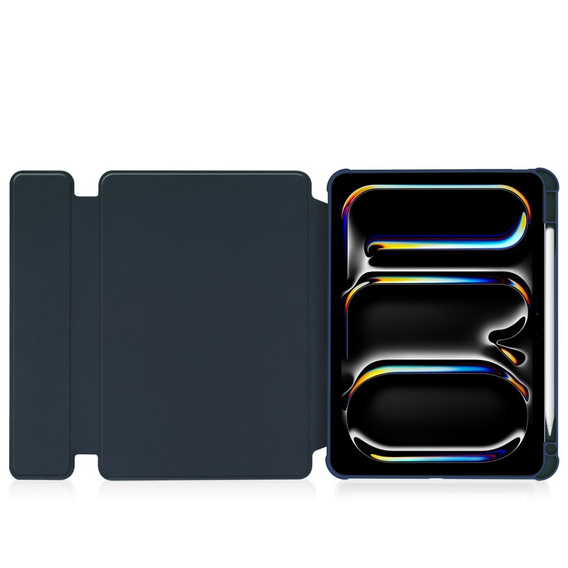 Θήκη πληκτρολογίου για iPad Pro 11" 2024 (5 gen.), Rotary 360° Leather, σκούρο μπλε