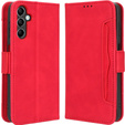 Θήκη με πτερύγιο για Samsung Galaxy M34, Card Slot, κόκκινη
