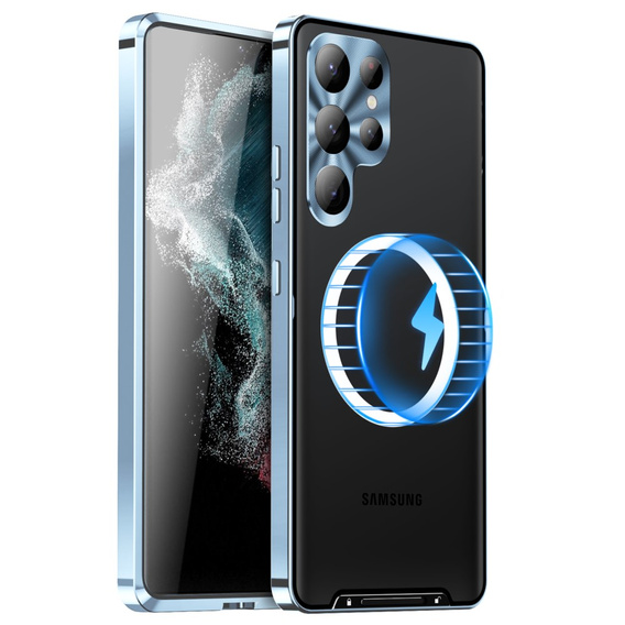 θήκη προστασίας κάμερας για το Samsung Galaxy S23 Ultra, CamShield MagSafe, διαφανής / μπλε